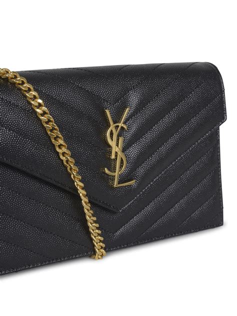 ysl c wall 189y mono grain de poudre tech|CLASSIC CASSANDRE CHAIN WALLET IN GRAIN DE .